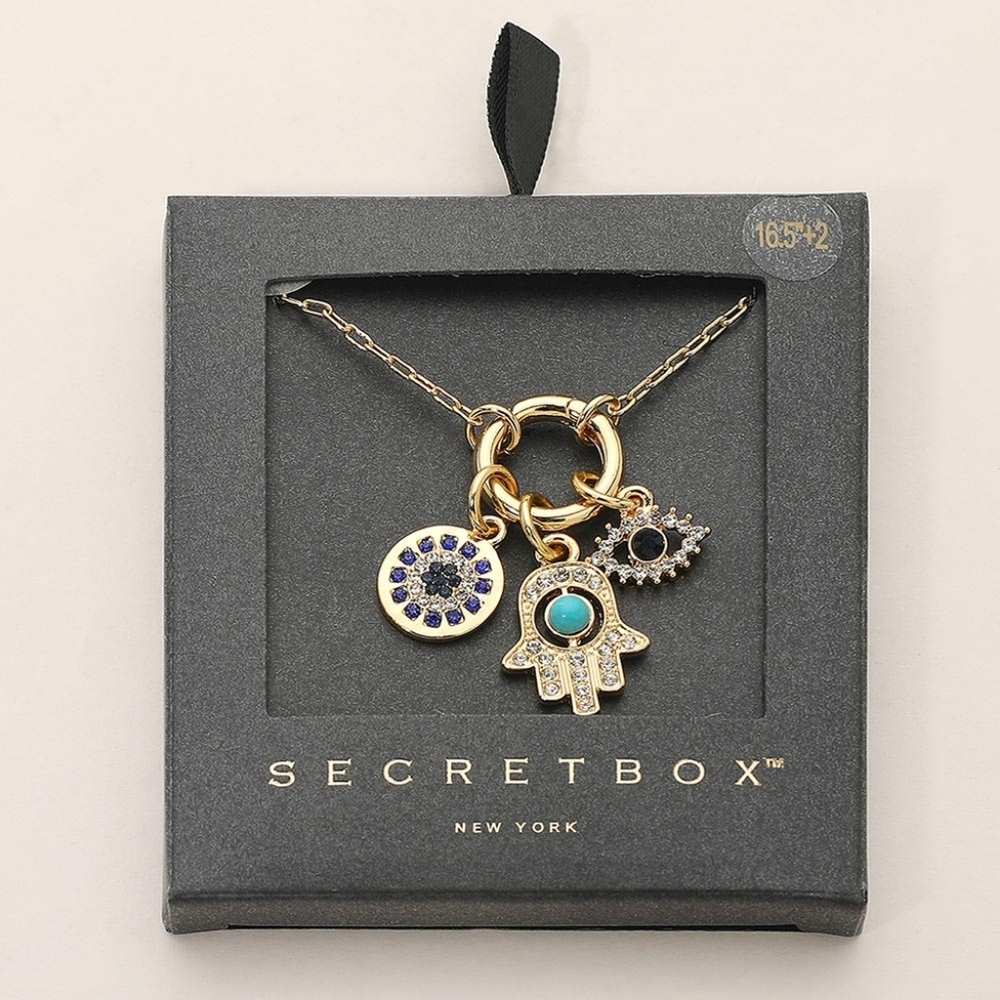 14k Gold Dipped Hamsa Hand Necklace - image 2